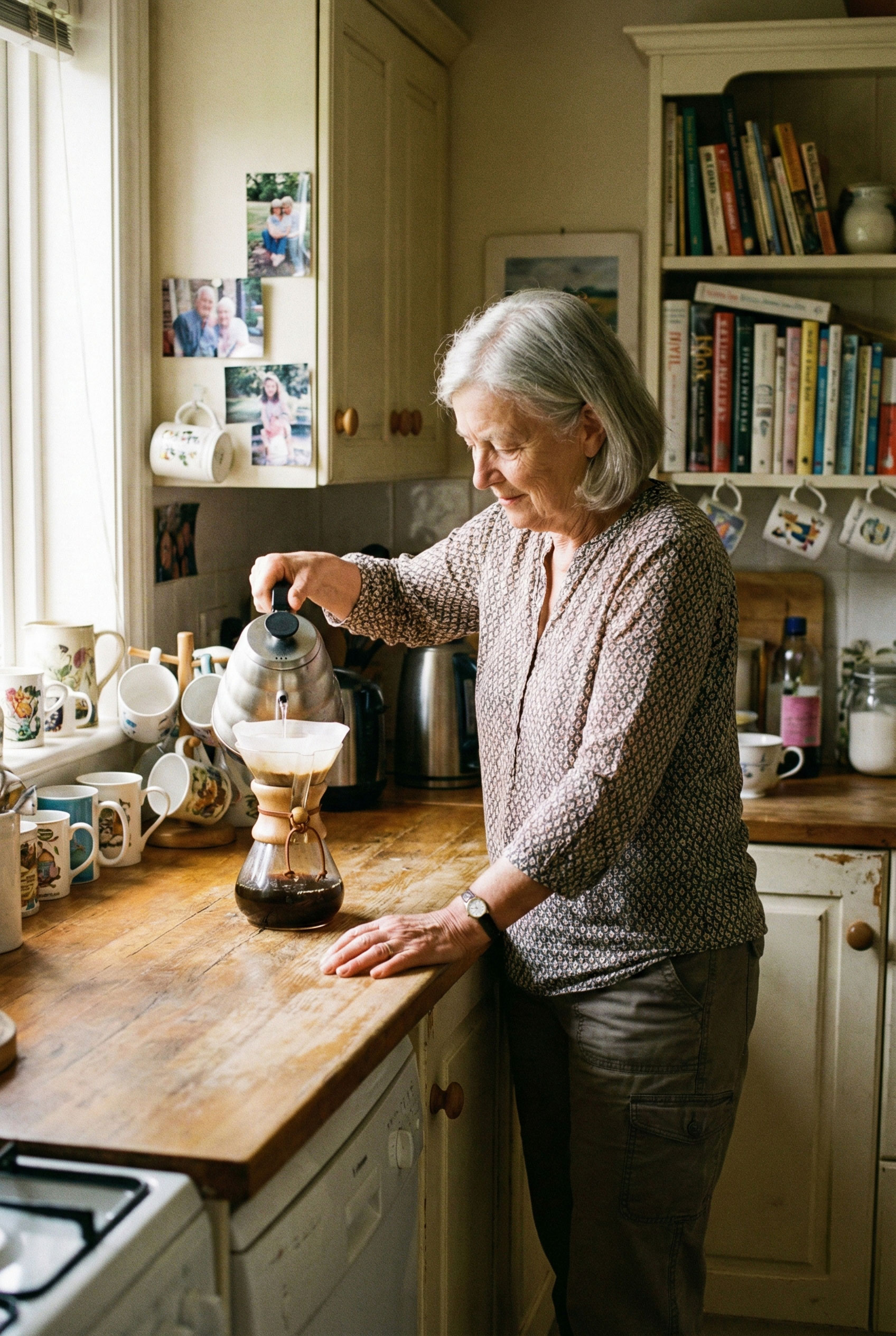 Seniorin genießt ihren Alltag