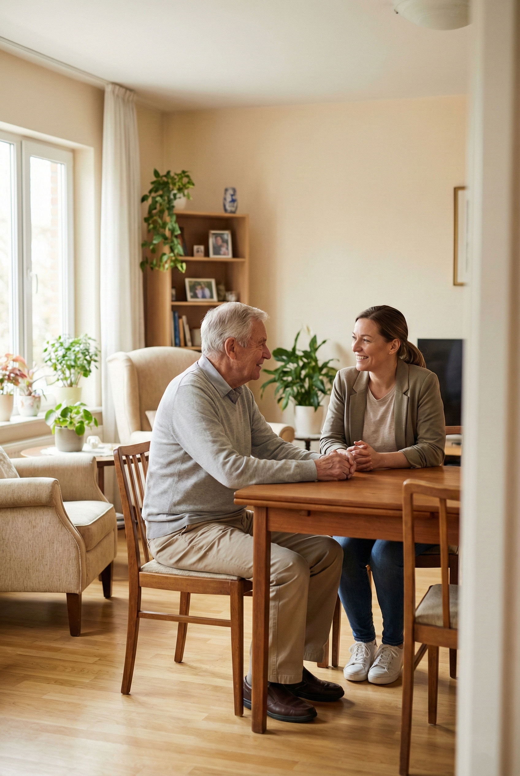 Beratungsgespräch mit Unterlagen